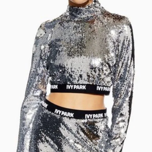 Sequin silver ivy park crop top - Picture 6 of 7